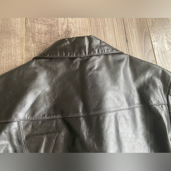 Wilson’s Leather Maxima black genuine leather button up jacket - Picture 11 of 16